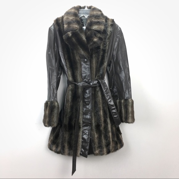 Steve Madden Jackets & Blazers - Vintage Steve Madden Genuine Leather Fur Coat